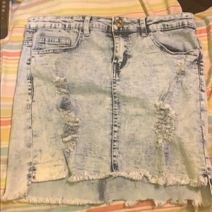 Blue jean skirt